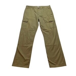 Katin Mens Cargo Pants Size 36x34 Olive Green Herringbone Straight Leg Outdoor
